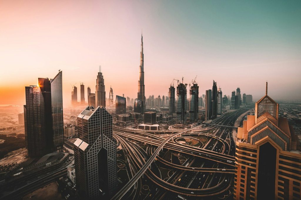 City skyline in the United Arab Emirates, a growing study destination for international students